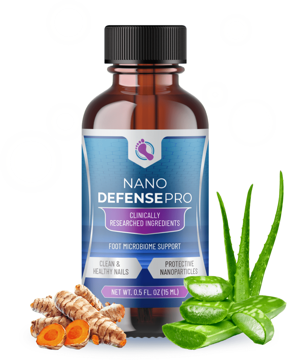 NanoDefense Pro single bottle with ingredients